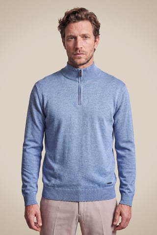 Tricot Meio Ziper Mescla Touch