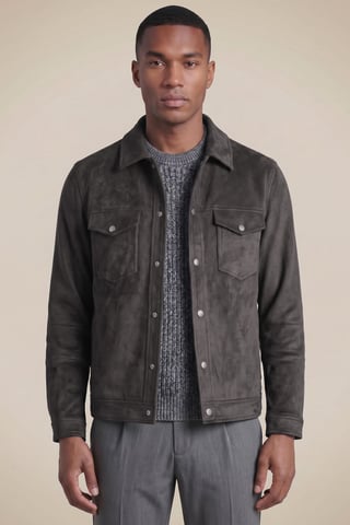 Jaqueta Trucker Suede
